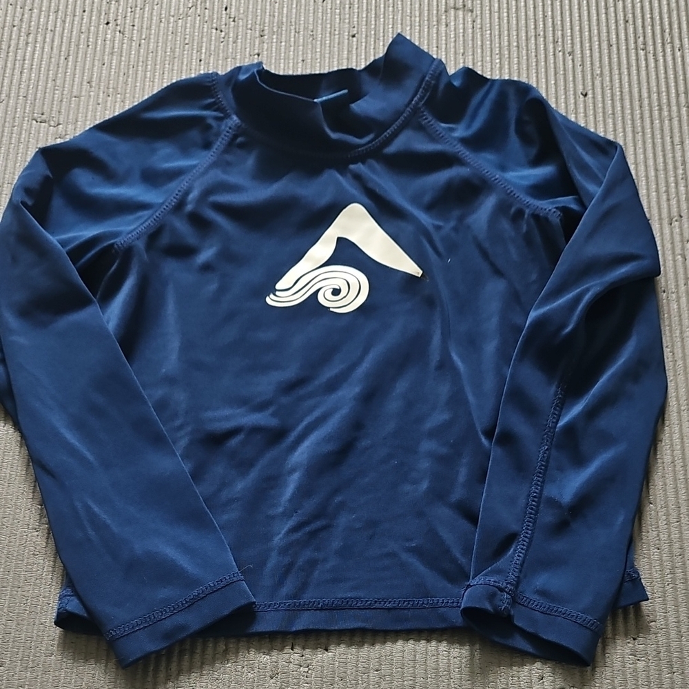 Kanu Surf Blue Rash Guard Athletic Swim Shirt